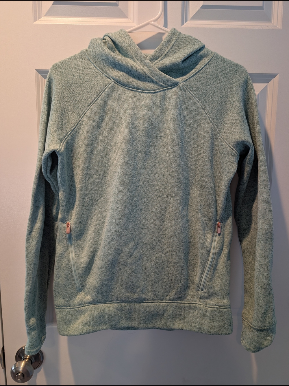 Old Navy Heathered Mint Hooded Pullover